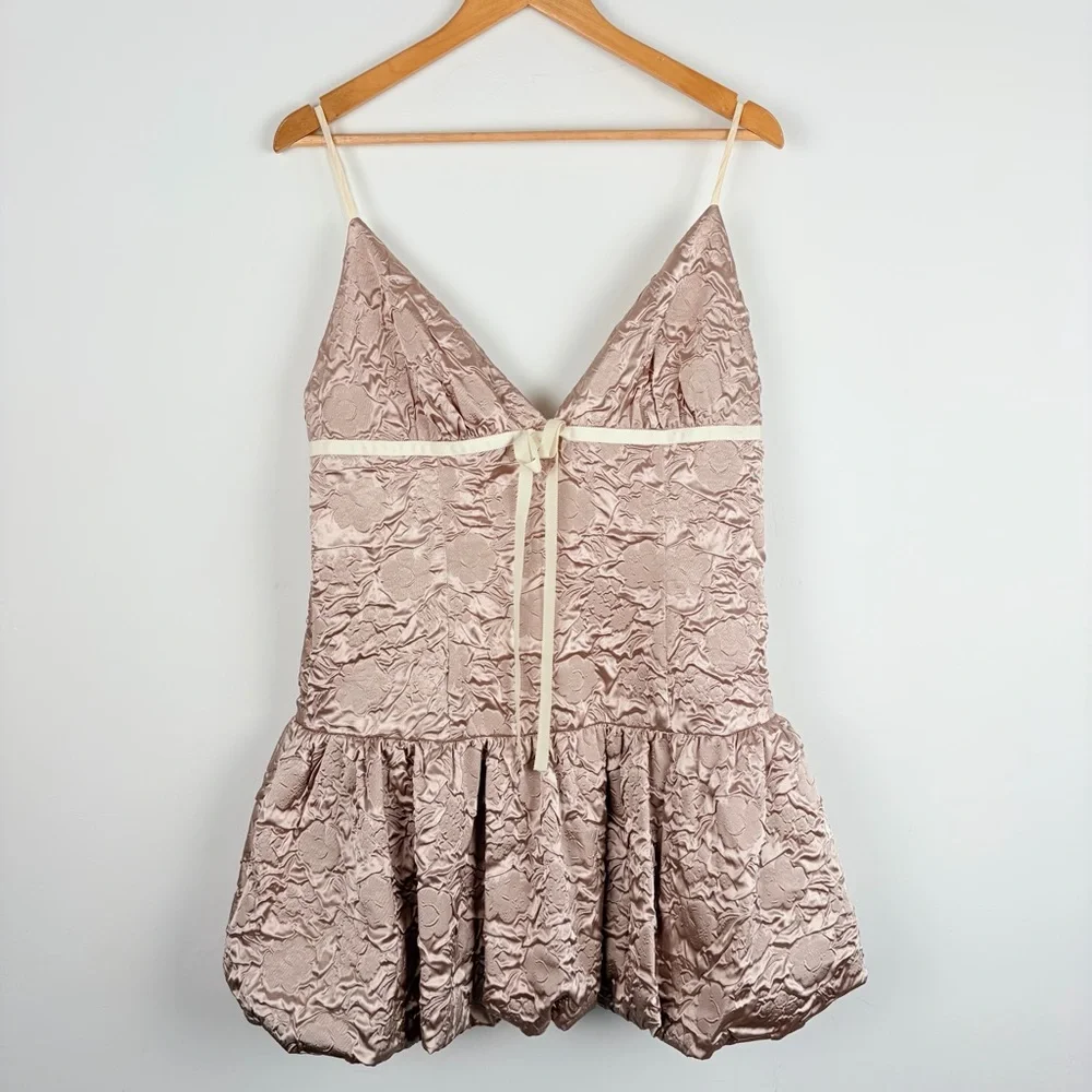 NWT For Love and Lemons‎ Satin Bubble Skirt Mini Dress
